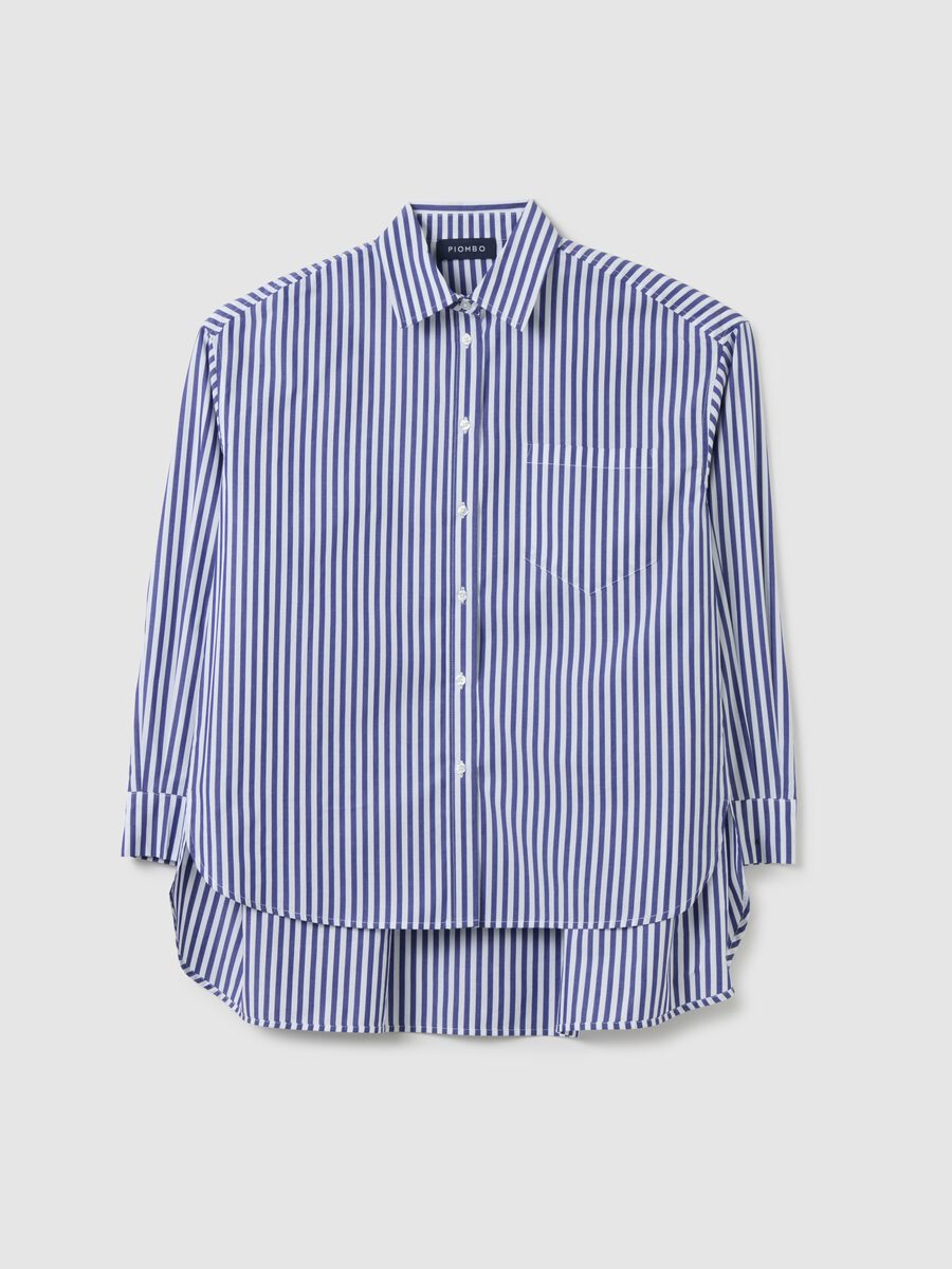 Blue Striped Cotton Shirt_5