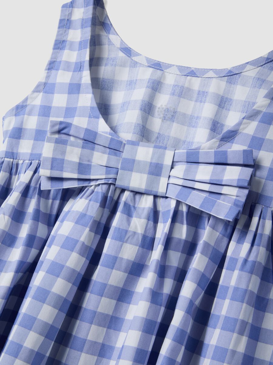 Multi-coloured plaid pure cotton dress for girls in regular fit_2