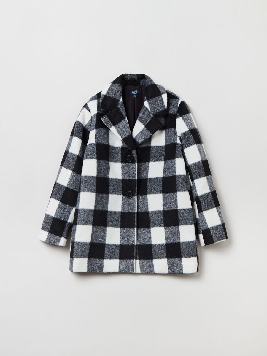 Coat with check pattern_0