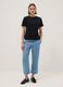 Light blue denim jeans in pure lyocell with elasticated waist, relaxed fit_0