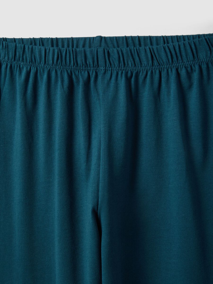 Pijama azul de menino em algod&atilde;o puro, corte regular com estampado_3