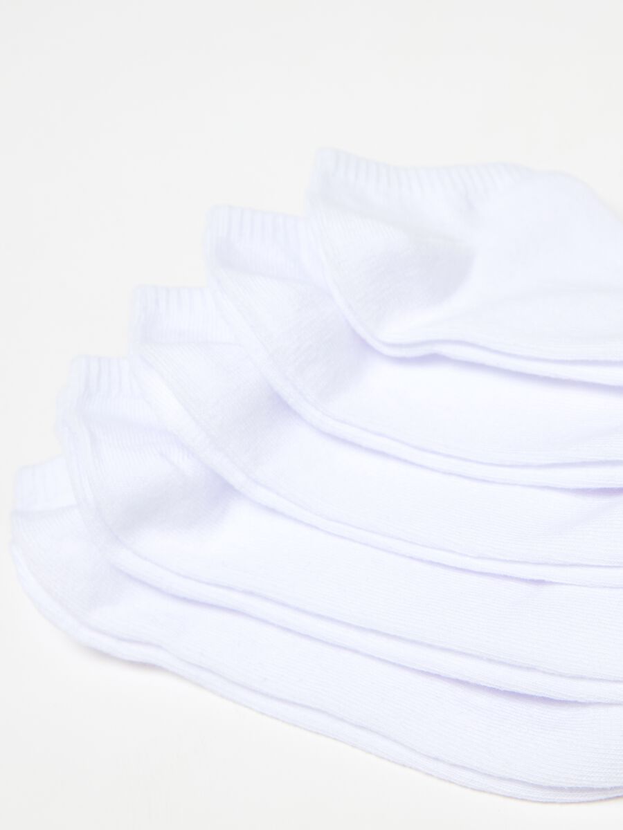 Five-pair pack stretch organic cotton shoe liners_1
