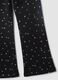 Schwarze Flare-Hose aus Stretch-Baumwolle mit Sternmuster f&uuml;r M&auml;dchen_3