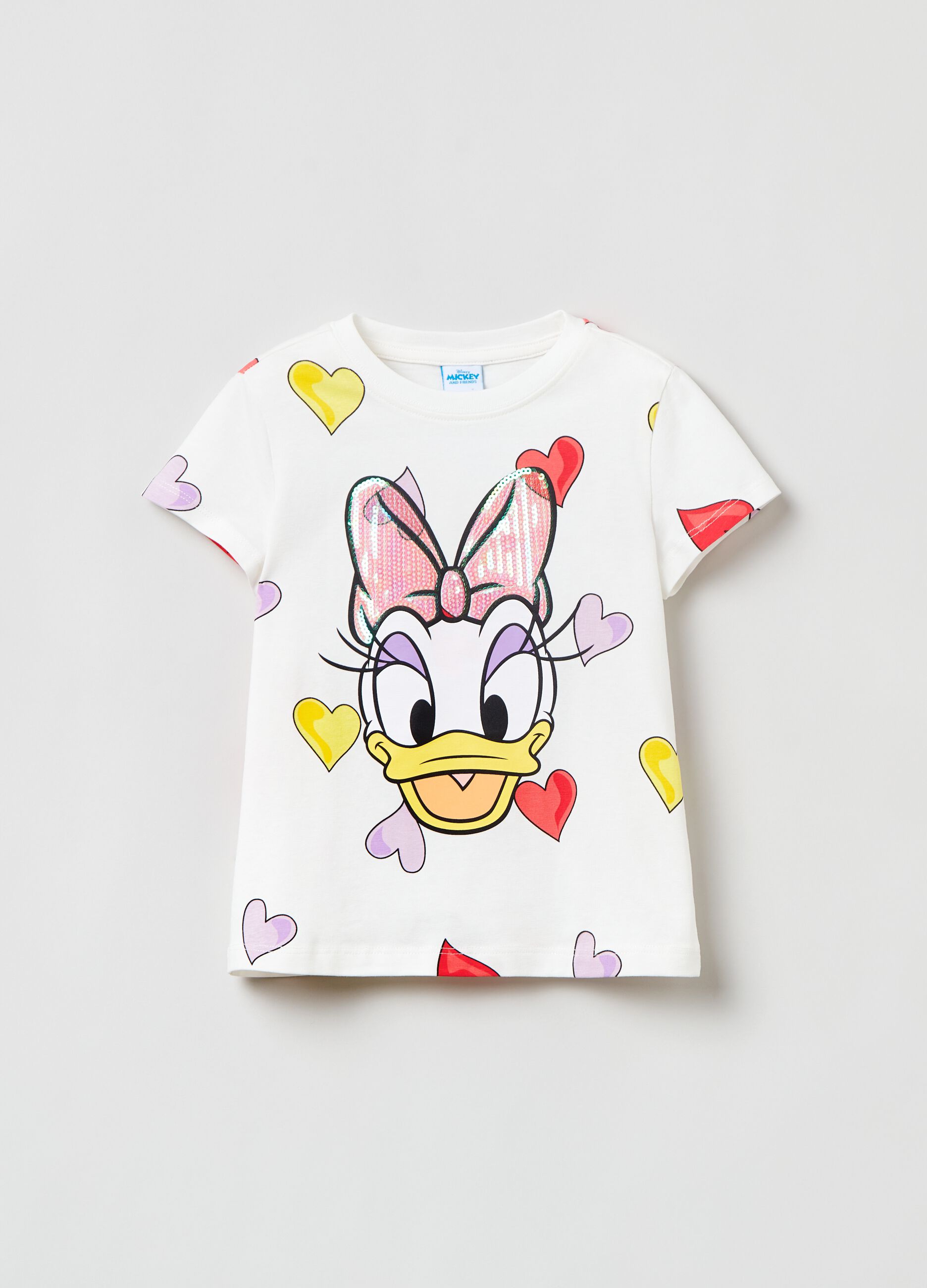 Disney Daisy Duck T-shirt with hearts