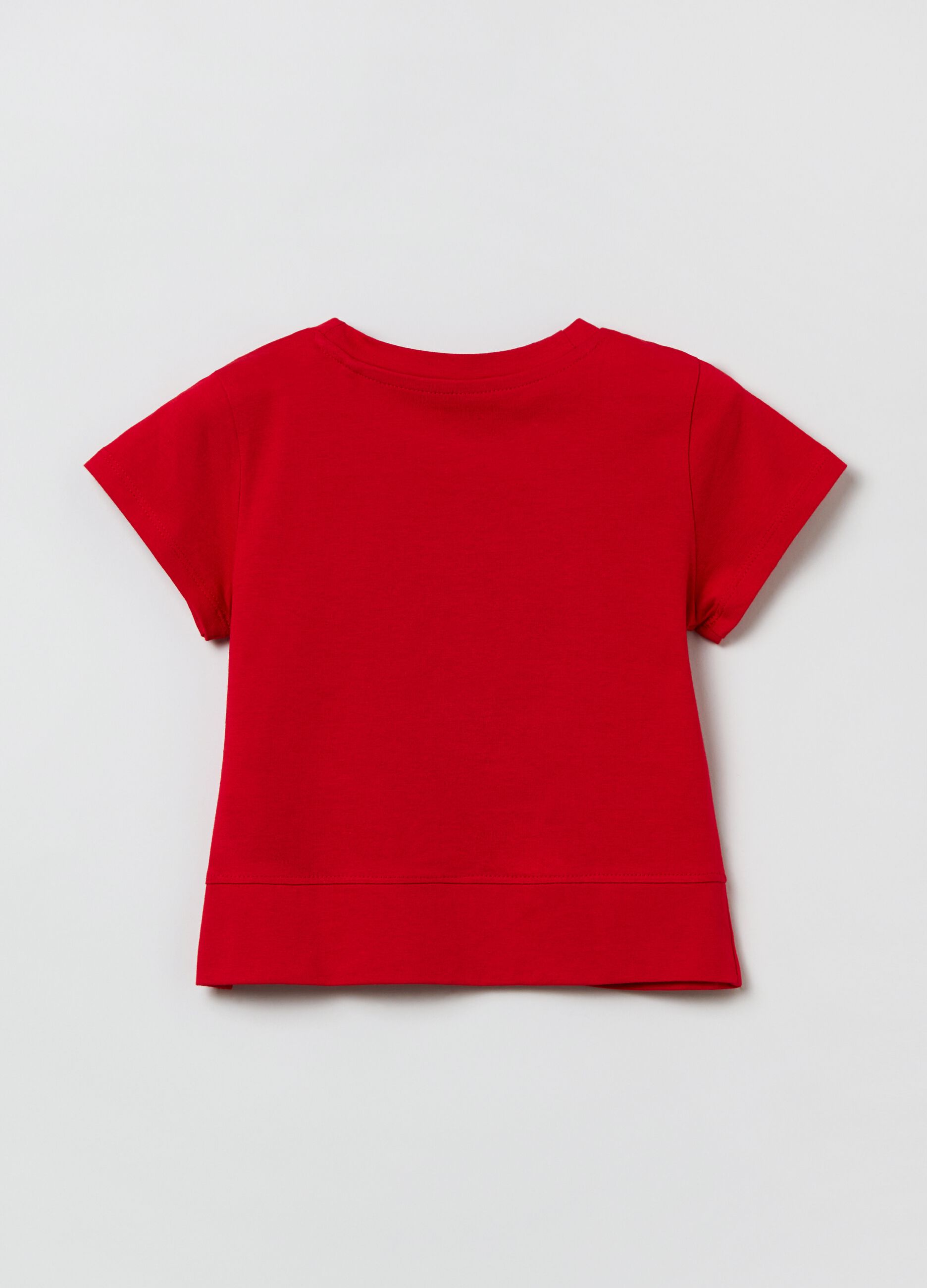 Cotton crop T-shirt with detail