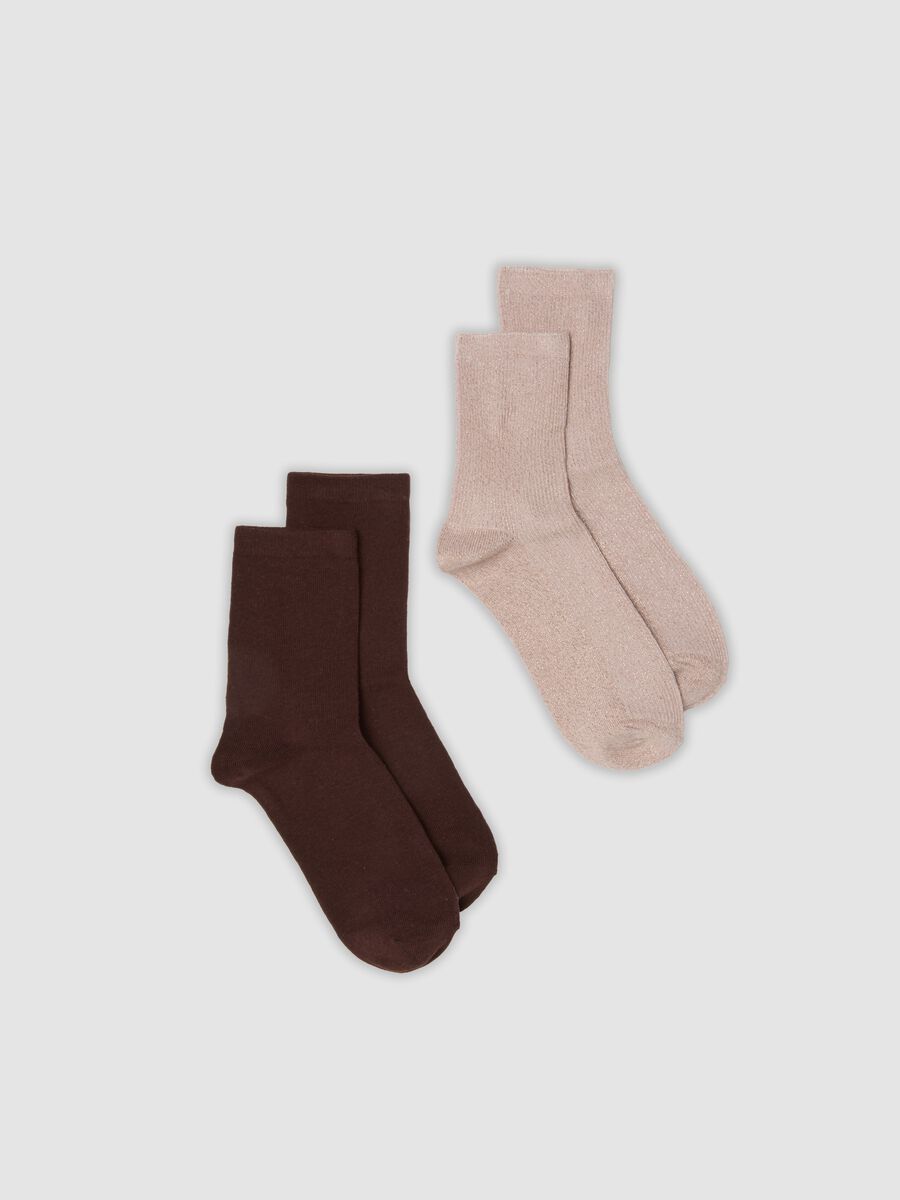 2er-Pack mehrfarbige Socken aus elastischer Bio-Baumwolle_0