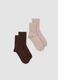 2er-Pack mehrfarbige Socken aus elastischer Bio-Baumwolle_0