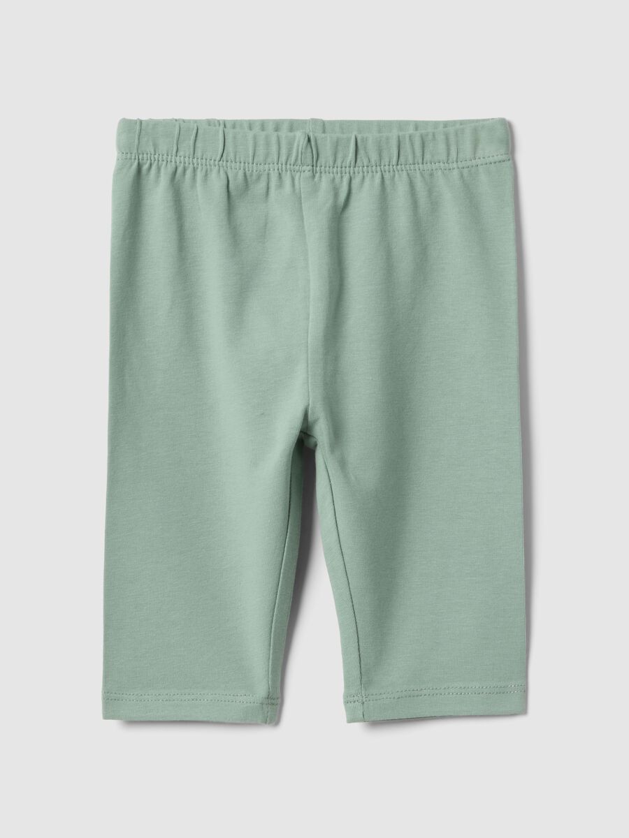 Gr&uuml;ne stretchige Baumwollleggings f&uuml;r M&auml;dchen im Skinny Fit_0