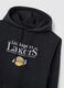 Sweatshirt de mistura de algod&atilde;o preta com estampado Los Angeles Lakers_5