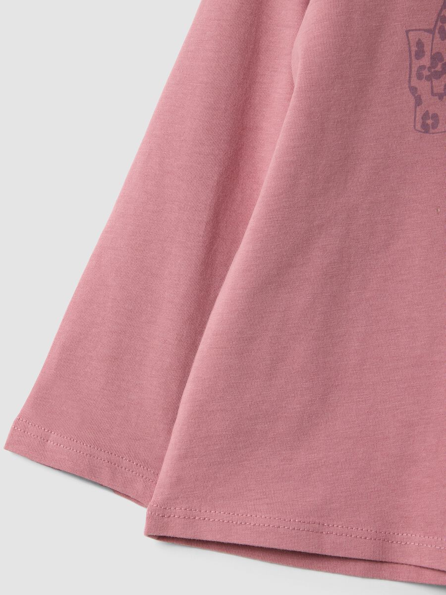 Rosa T-Shirt aus reiner Bio-Baumwolle mit Schleifenprint f&uuml;r Baby-M&auml;dchen_3