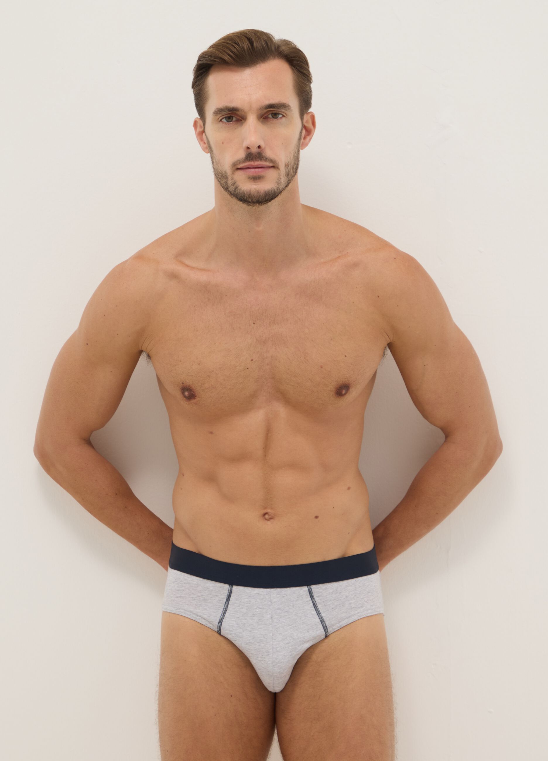 Multipack mehrfarbige regul&auml;r sitzende Stretch-Baumwollslips