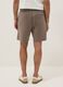 Grey cotton-blend shorts with drawstring, regular fit_2