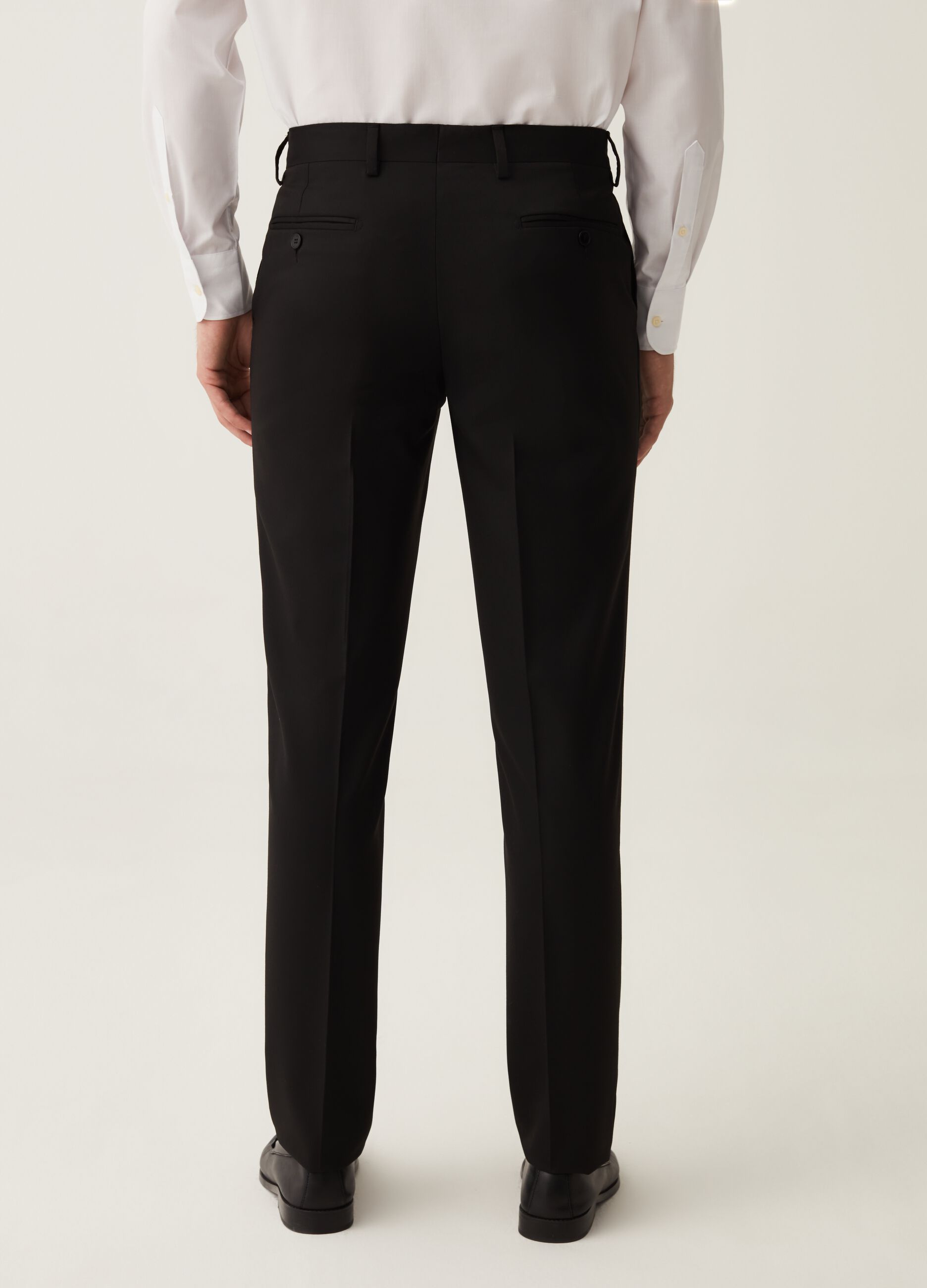 Black slim-fit trousers_2