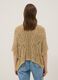 Beige openwork viscose-blend cardigan_2