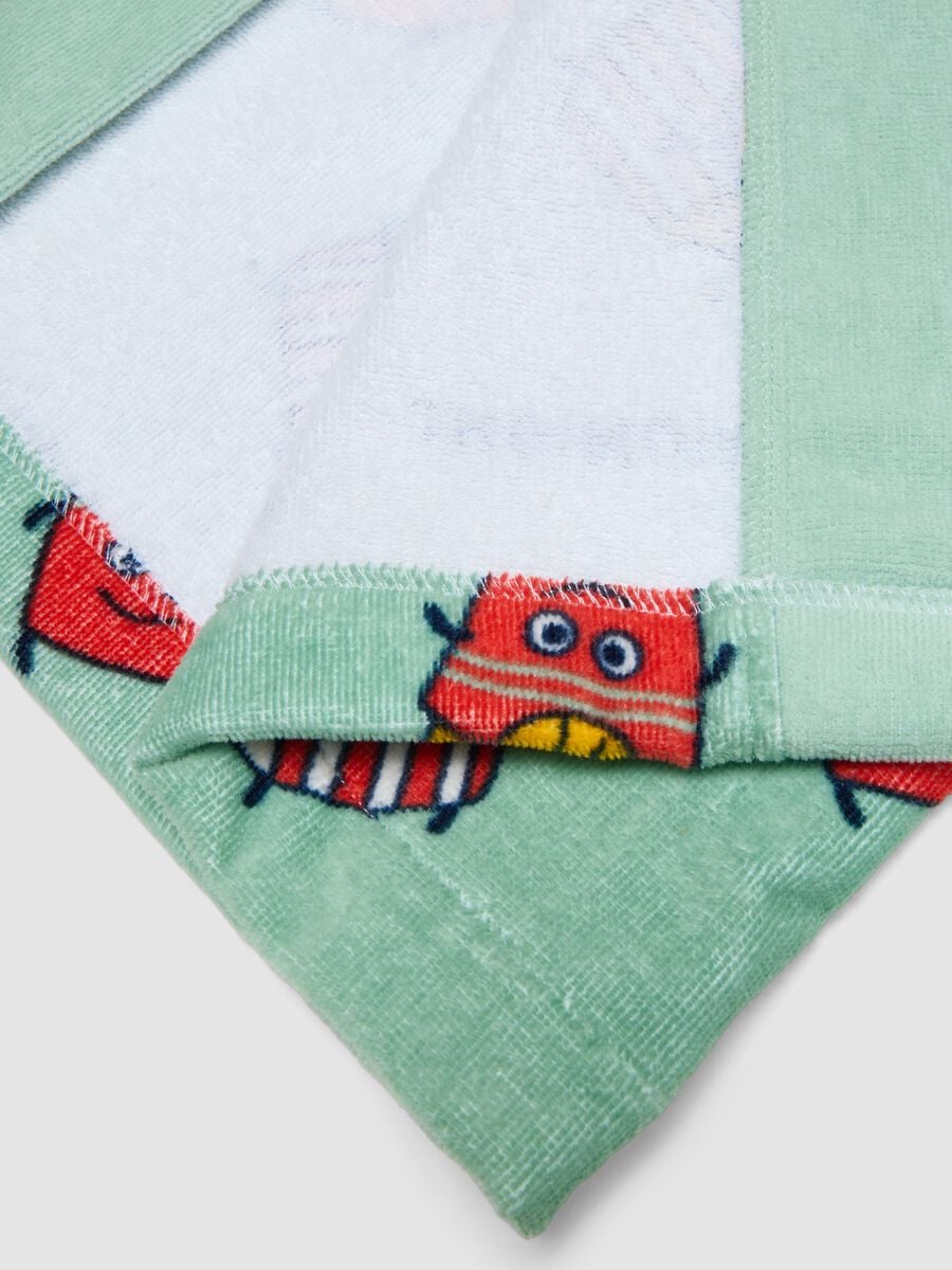 Green organic cotton hooded bathrobe_2