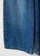 Wide-leg blue pure cotton jeans for girls_3