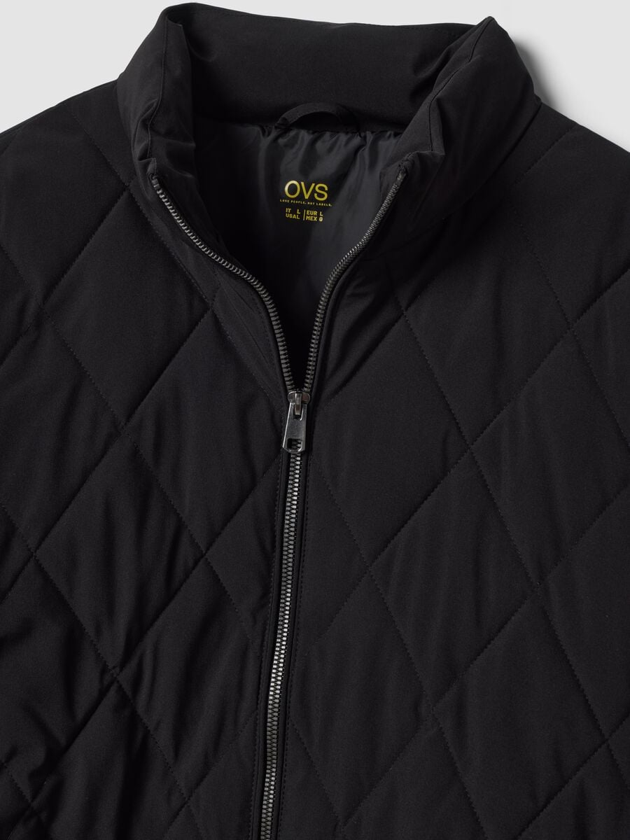 Black stretch-fabric zip jacket_1