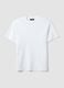 White Iconic Tee T-shirt in pure cotton relaxed fit_5
