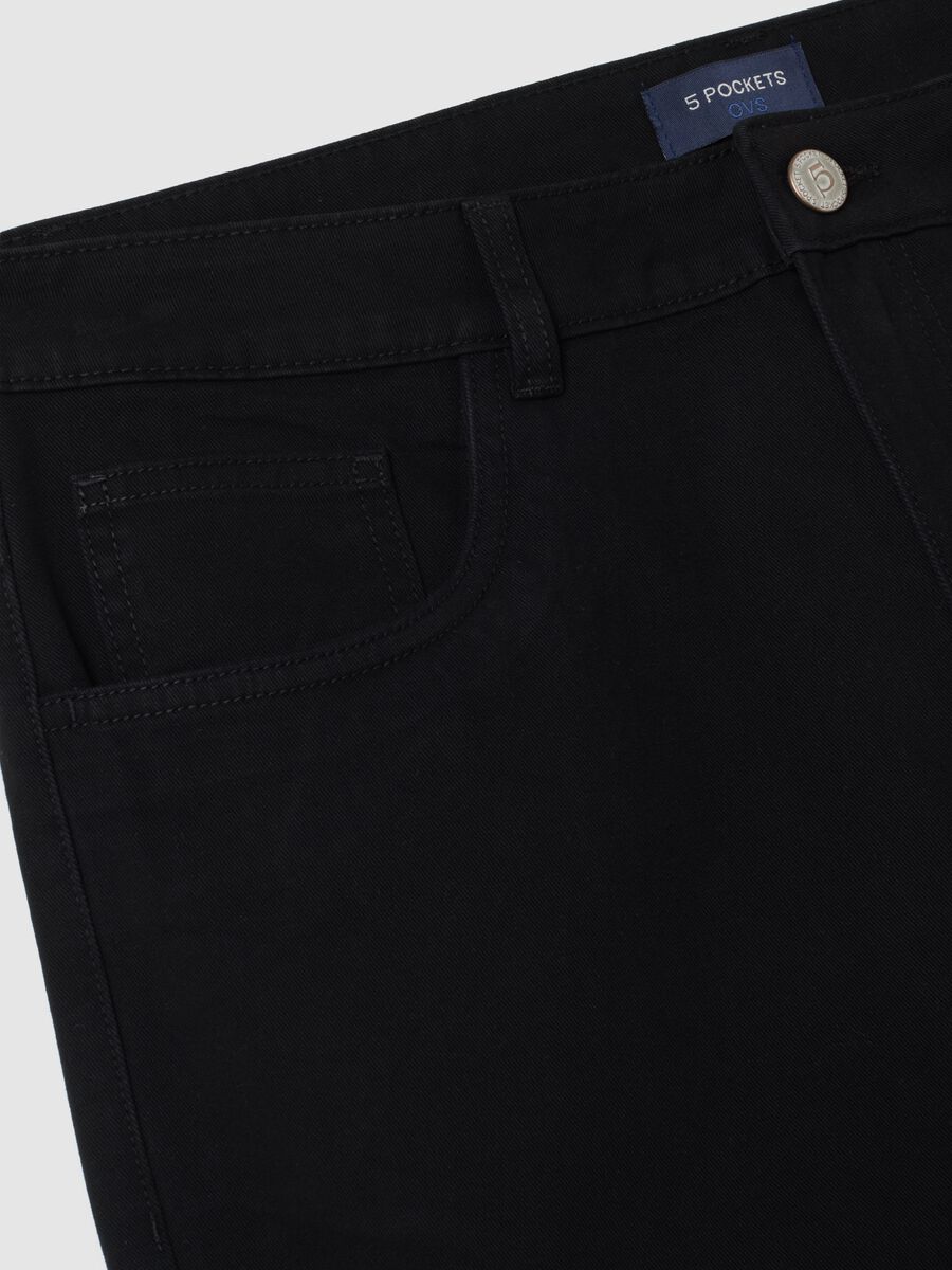 Black Regular Fit Pure Cotton Trousers_6