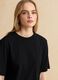 Black pure cotton short-sleeve T-shirt_0