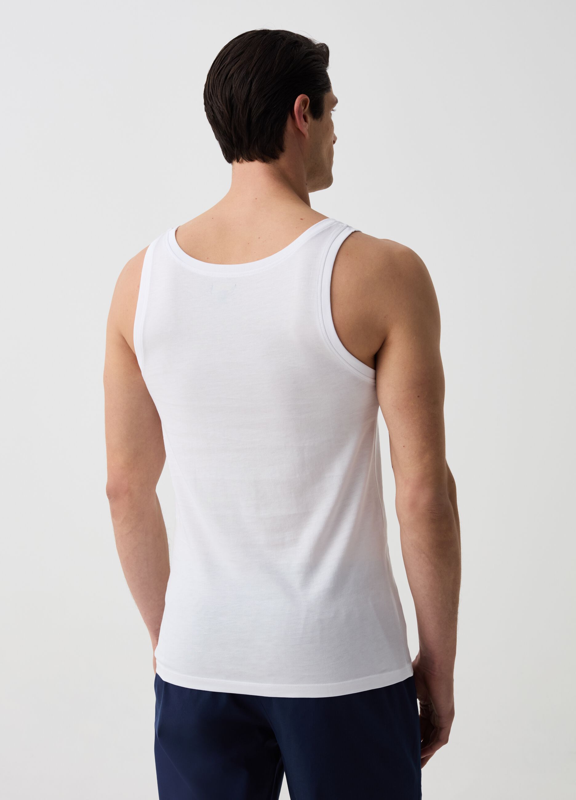 Two-pack racerback vests in Supima cotton
