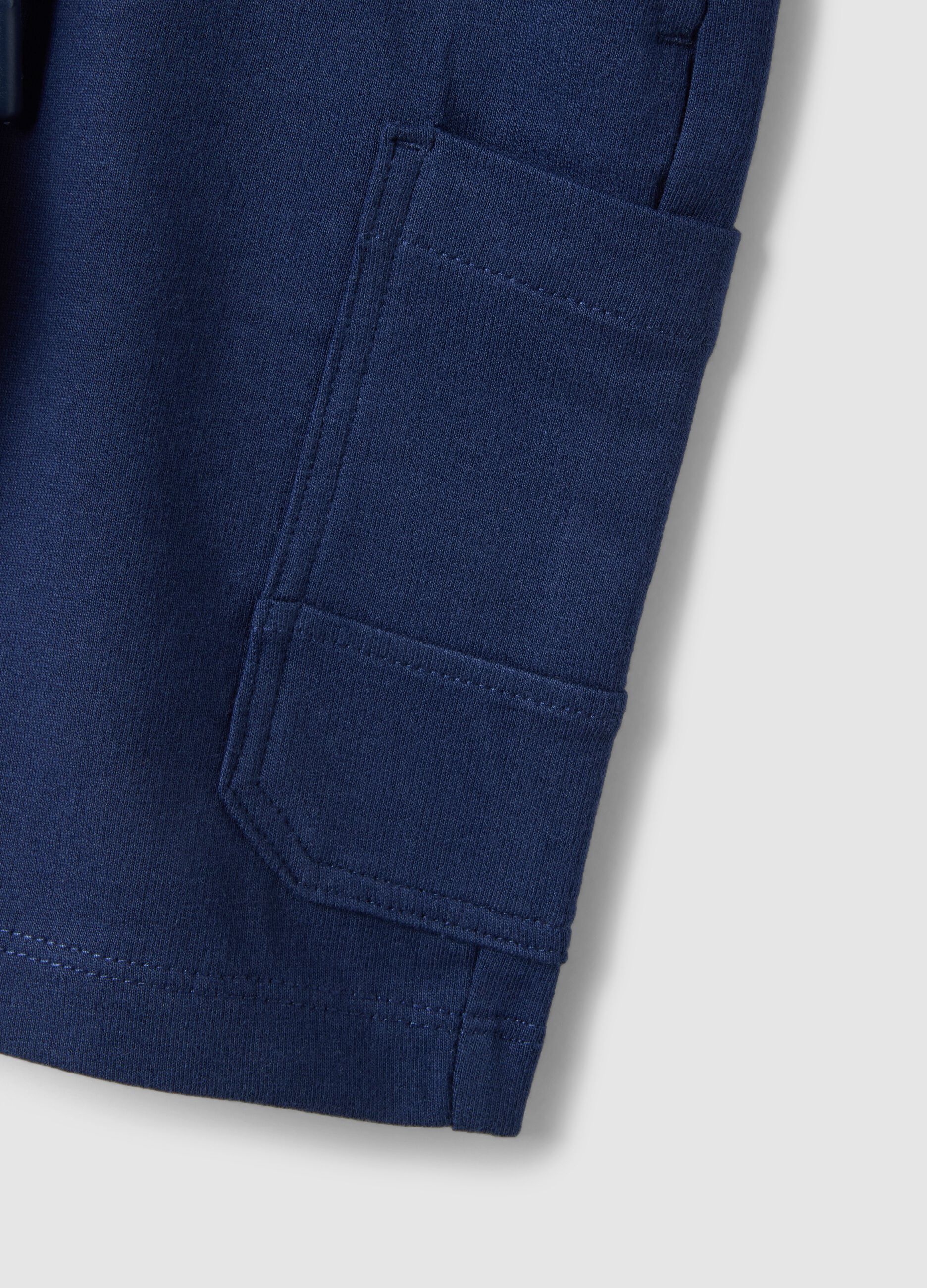 Boys' pure cotton blue shorts regular fit