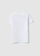 T-shirt branca de puro algod&atilde;o regular fit com estampado para meninas_1