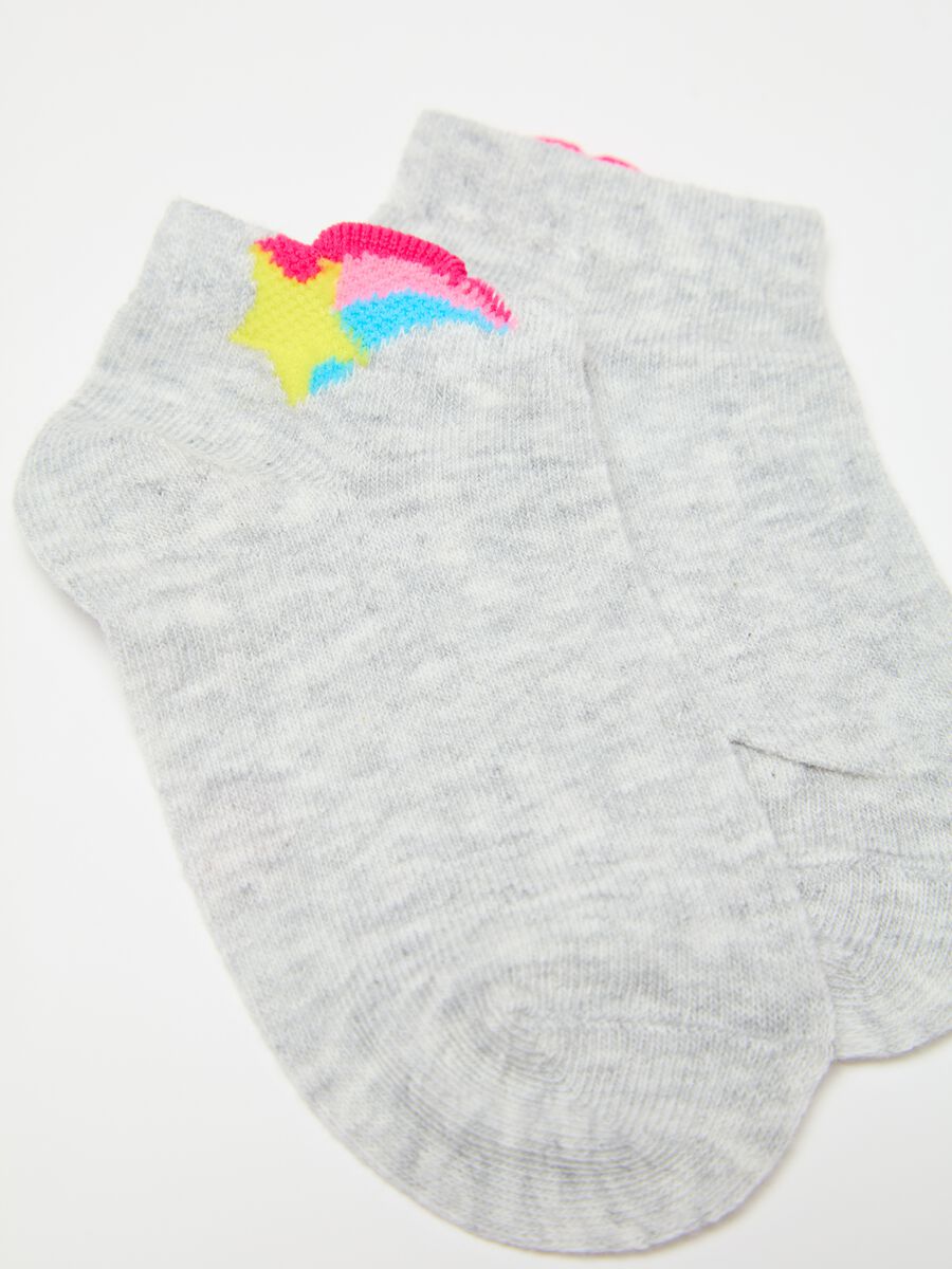 Three-pair pack socks in organic cotton with rainbow_2