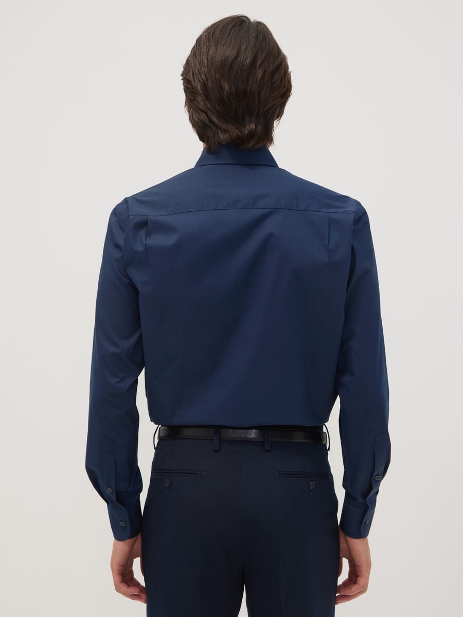 Blue regular-fit shirt with button-down collar, easy-iron_3