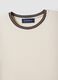 Beige stretch viscose crew-neck T-shirt_1