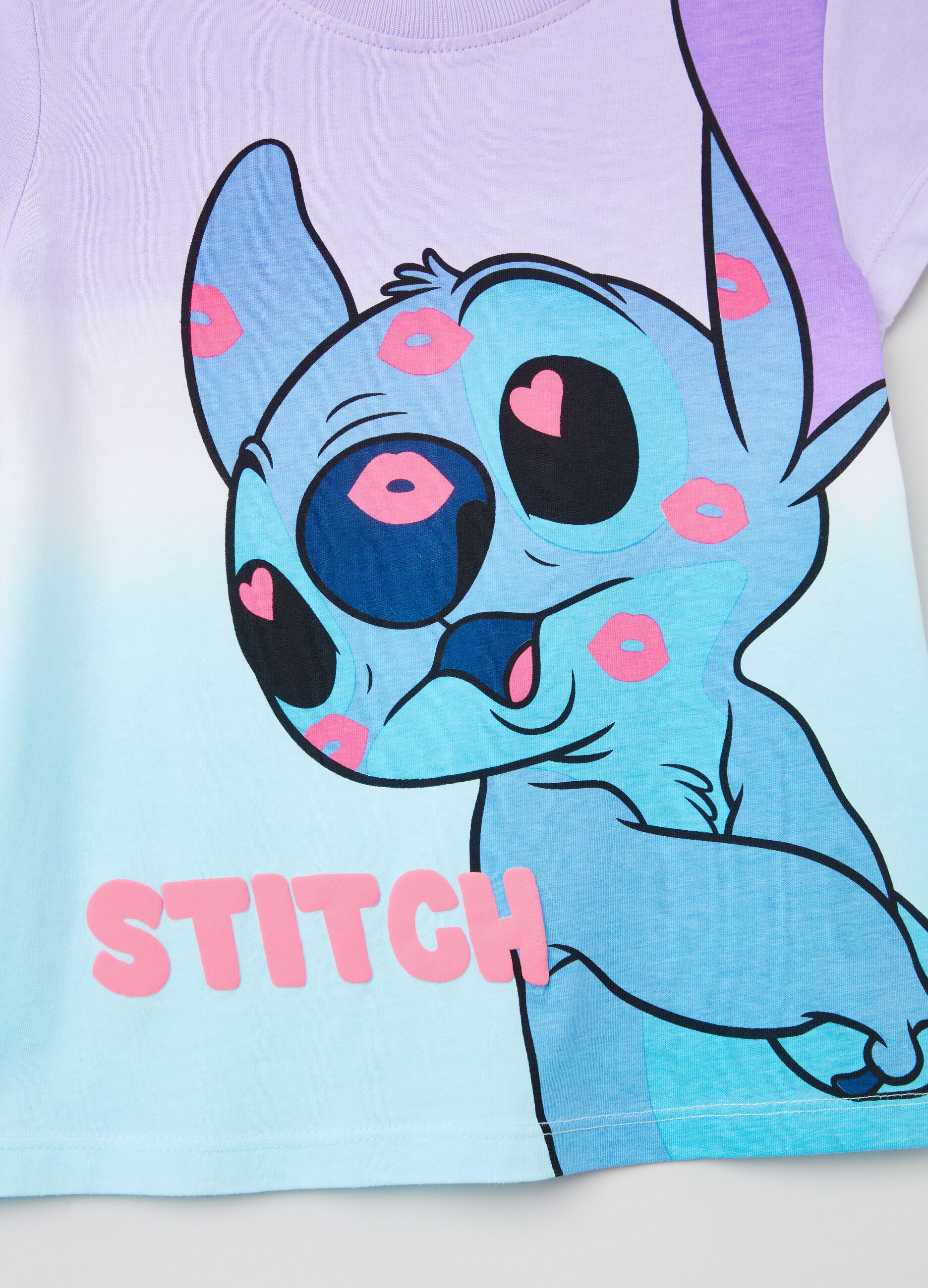 T-shirt in cotone stampa Disney Stitch