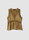 Brown viscose-blend lace top_4