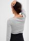 T-shirt in cotton and modal with boat neck_1