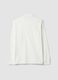 White stretch-fabric top with high neck_2
