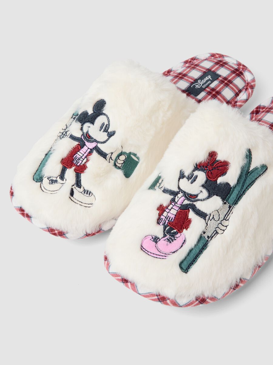 Pantofole rosa a quadri a tema Mickey & Friends_1
