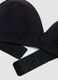 Black padded stretch-fabric bra_1