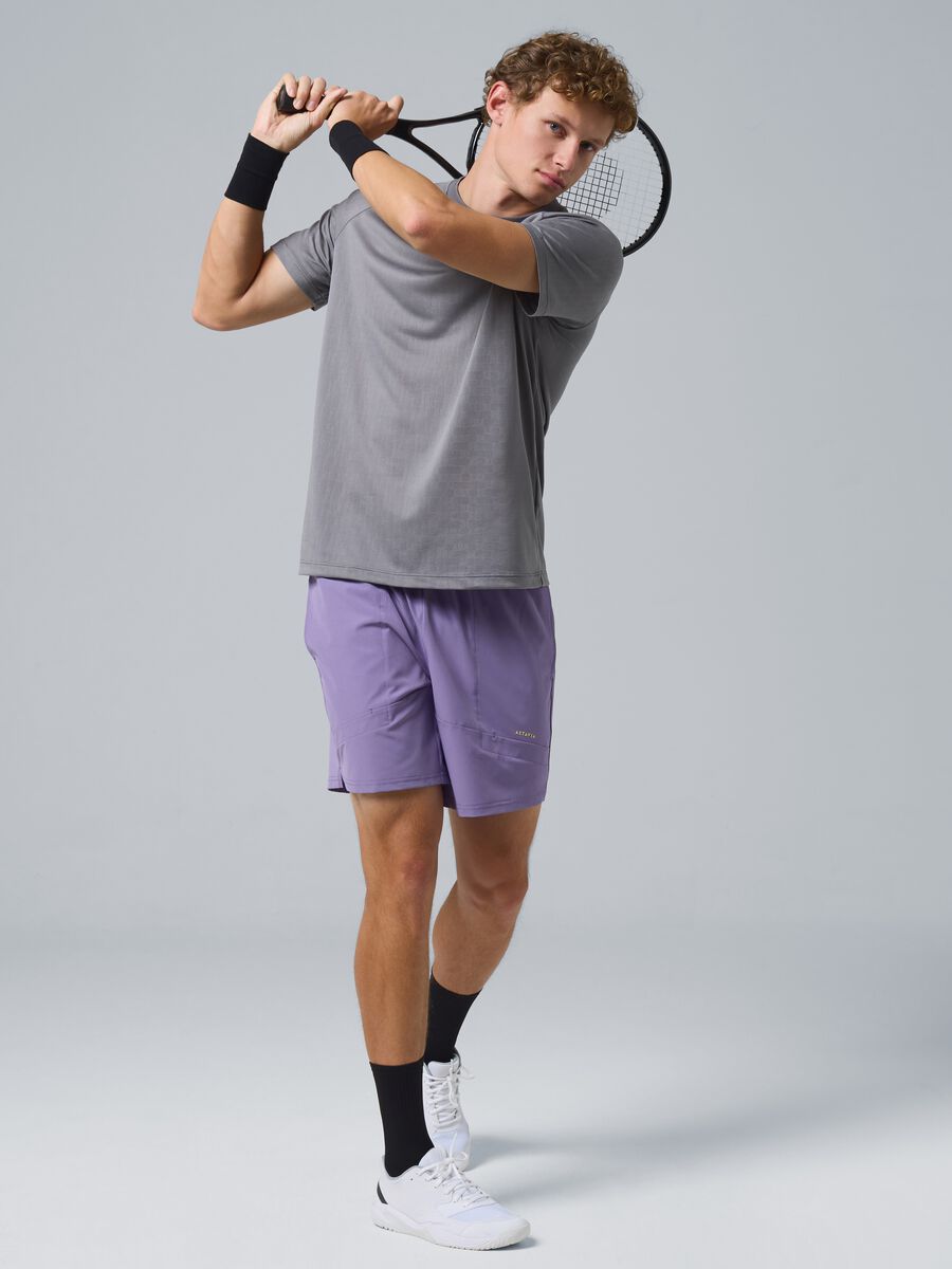 Graues Sport-T-Shirt ALTAVIA COURT aus technischem Material_0