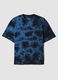 Blue short-sleeve pure cotton T-shirt_4