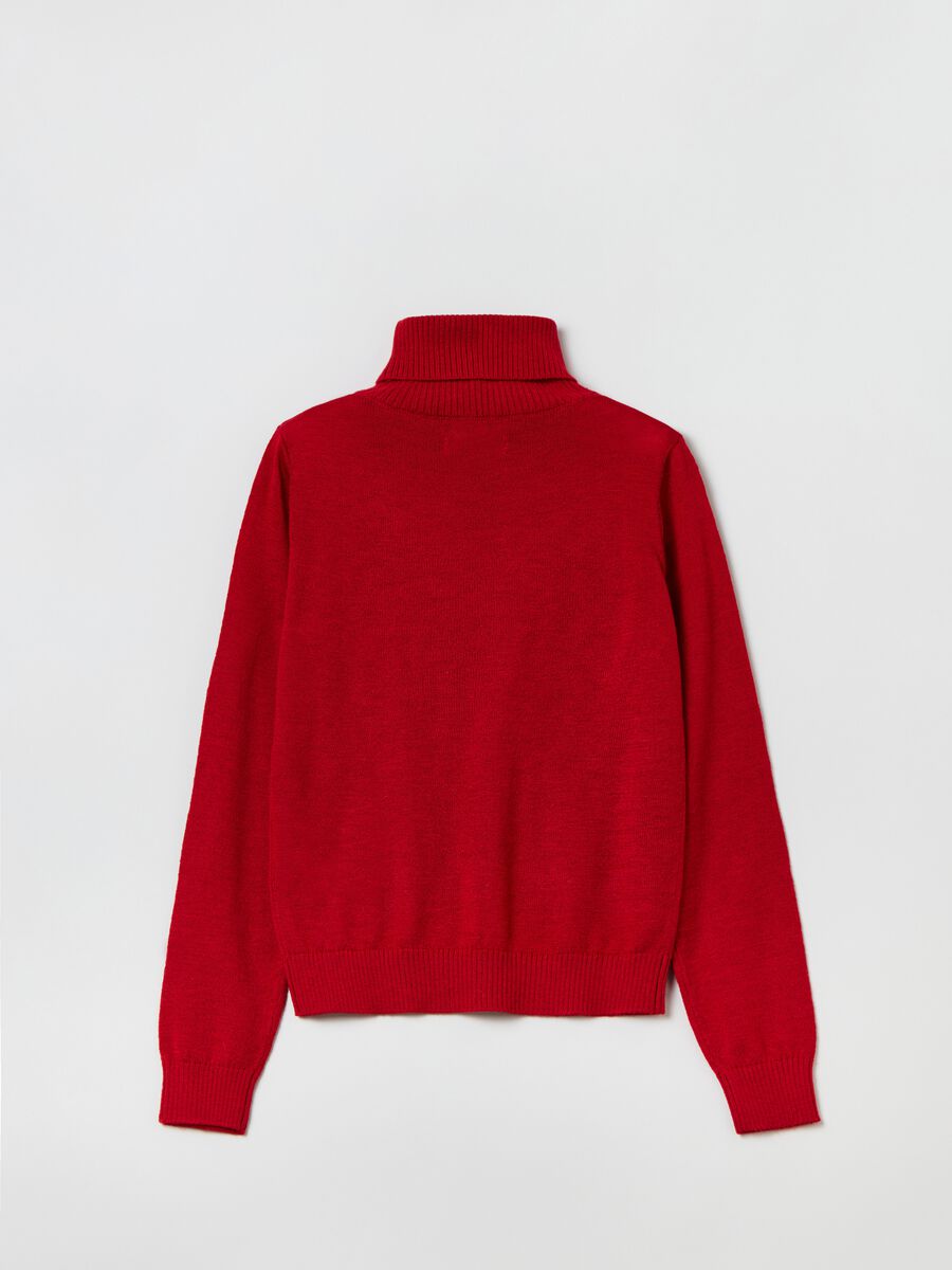 Knitted turtleneck jumper with high neck_4
