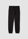 Black pure organic cotton joggers with drawstring for boys_4