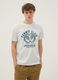 Wei&szlig;es T-Shirt mit Print aus reiner Baumwolle im Regular Fit_0