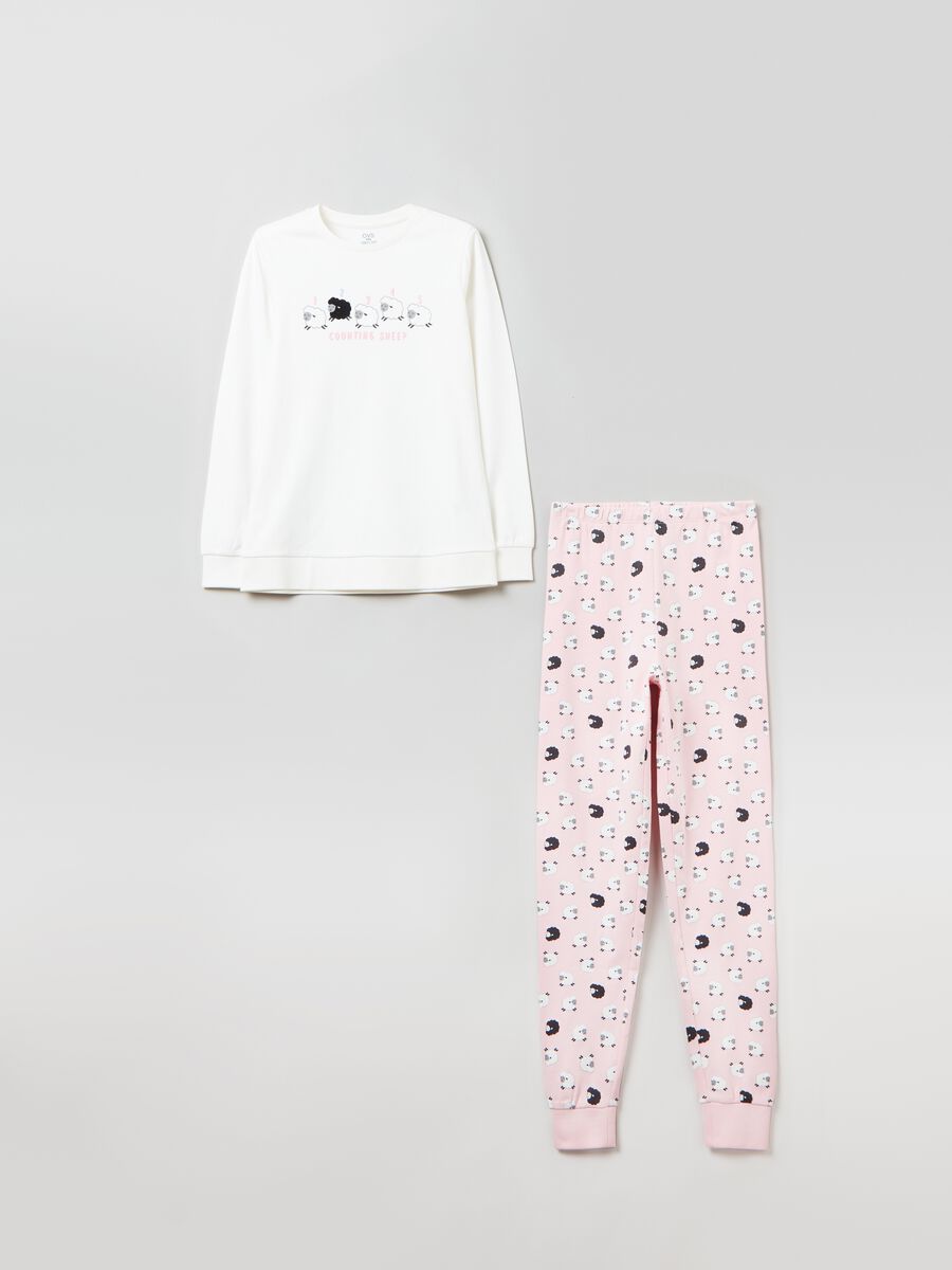 Cotton pyjamas with sheep print_0