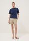 Blaues Regular-Fit T-Shirt aus reiner Baumwolle mit Lochdetail_1