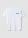 White pure cotton jersey T-shirt with print, regular fit_4
