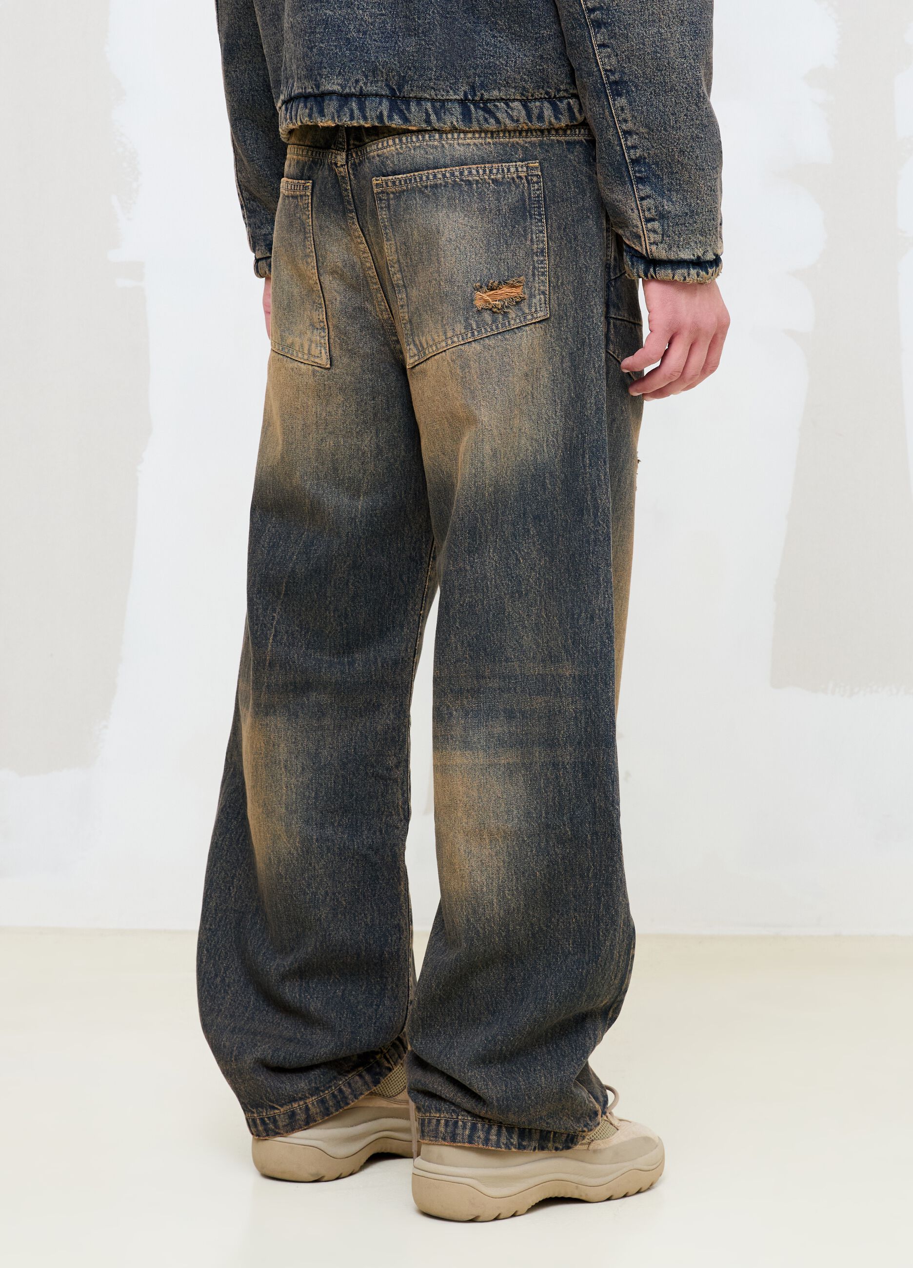 Wide Leg Denim Vintage Dark Blue