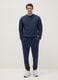 Regular fit blue cotton-blend crewneck sweatshirt_1