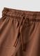 Brown pure organic cotton shorts with elasticated waist for baby boys, regular fit_2