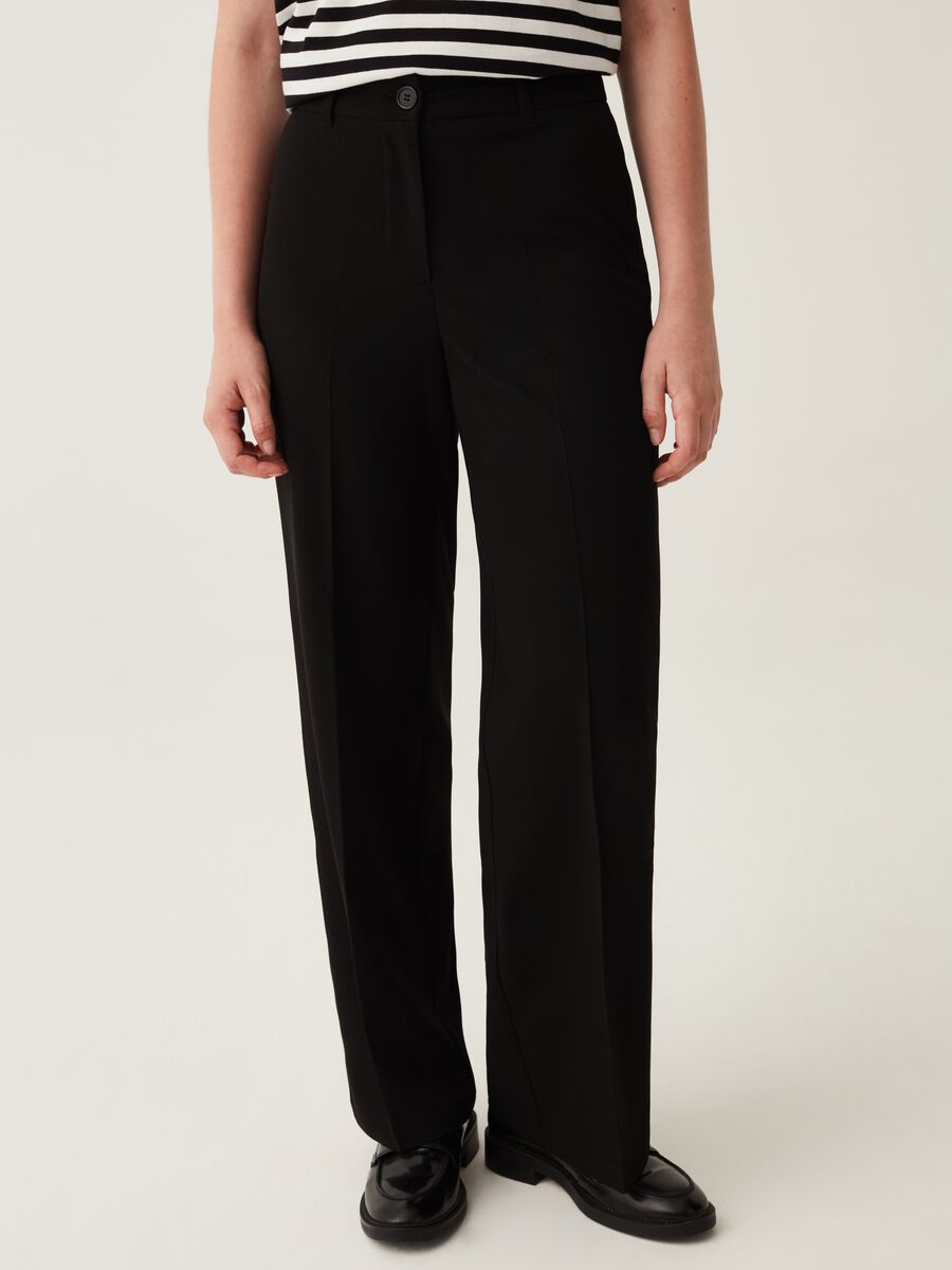 Wide-leg trousers with high waist_1