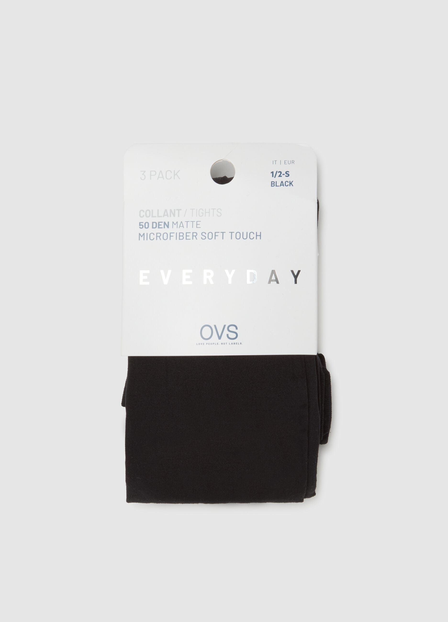 Black Stretchy Tights Tripack