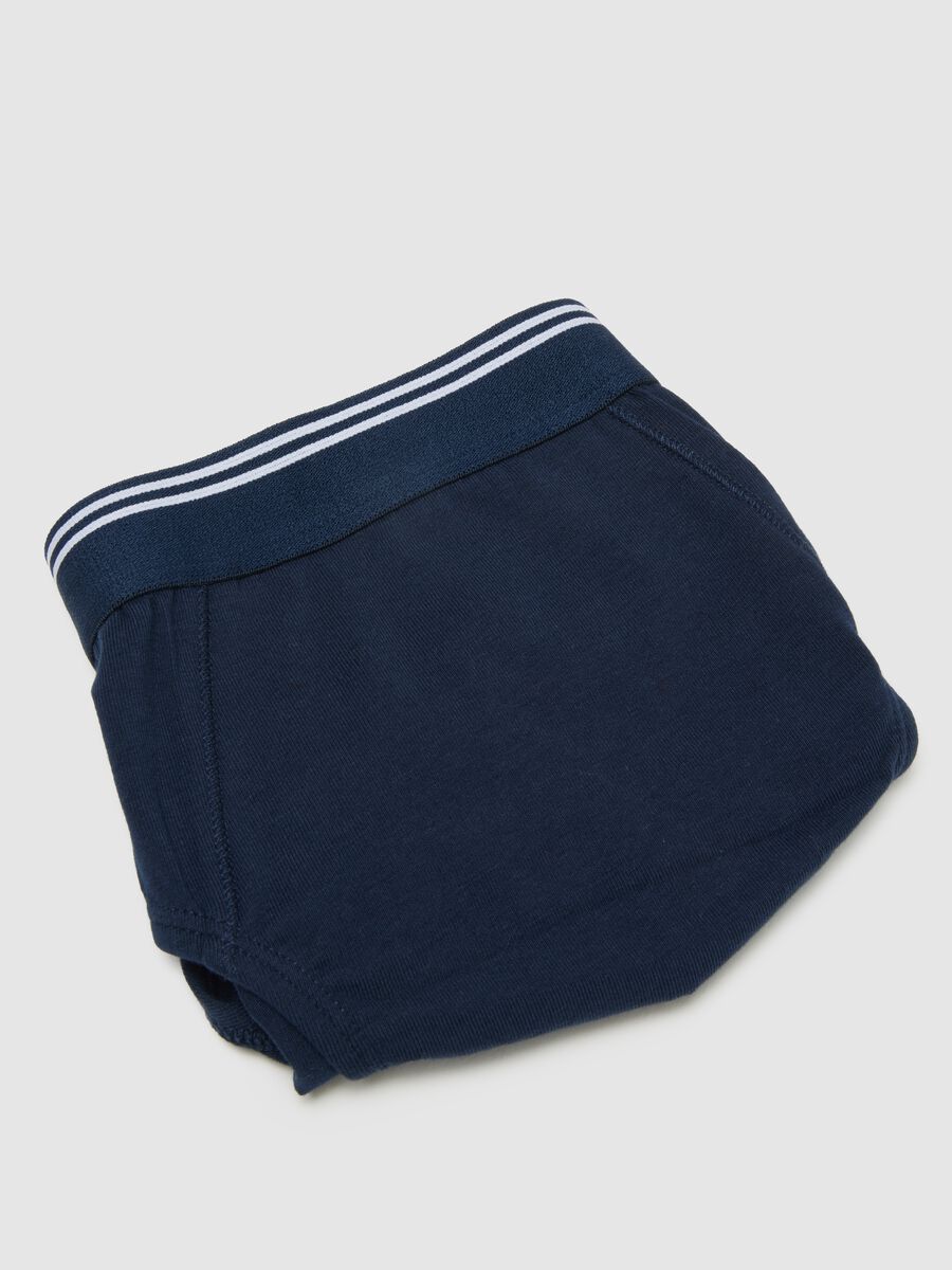 Boys' Regular Fit Stretch Cotton Blue Briefs_3